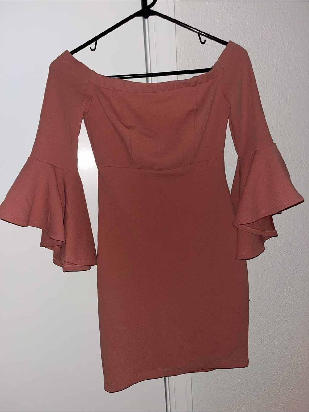 Teeze Me Off-Shoulder Bell Sleeve Dress